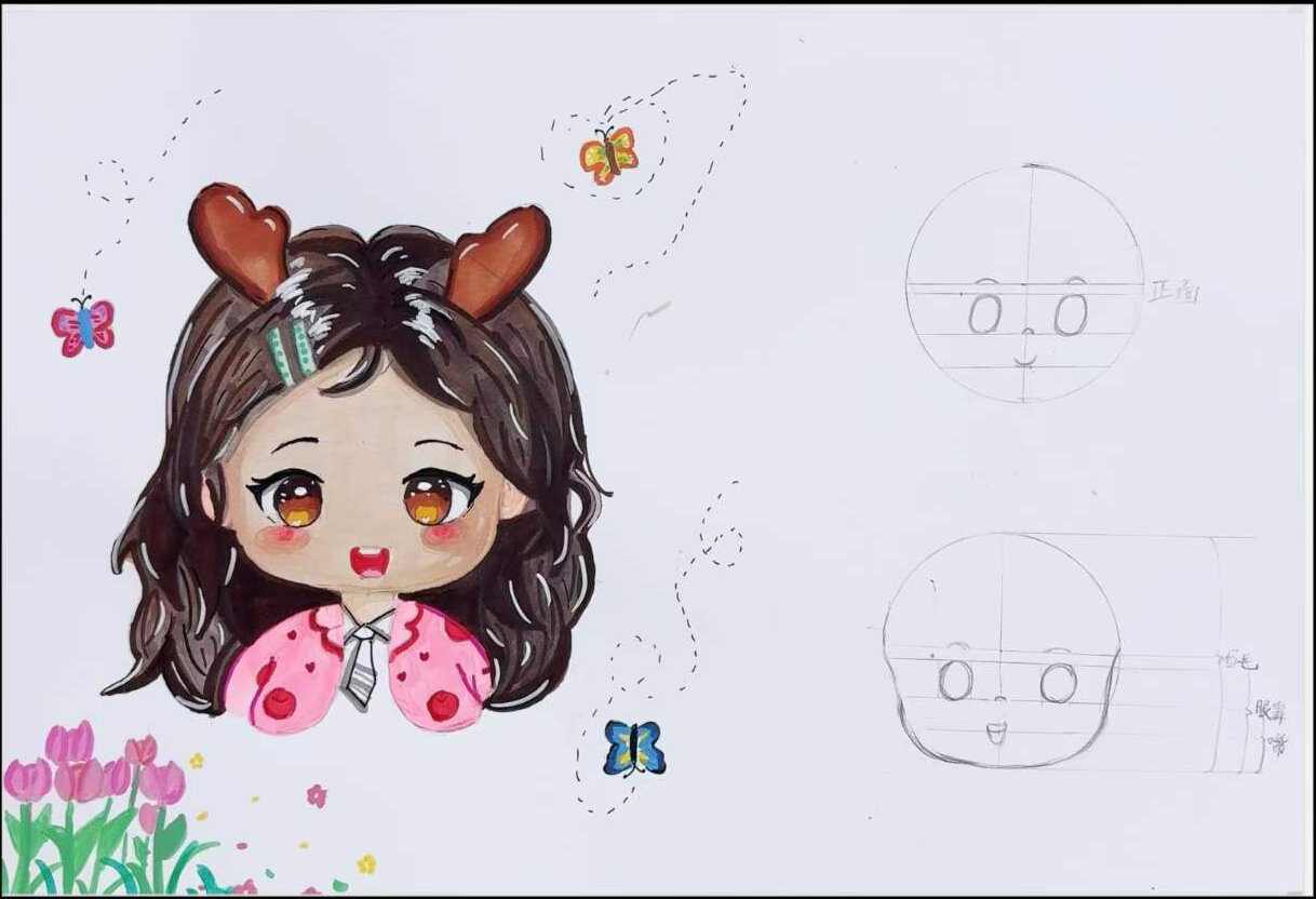 溪溪 9岁《Q版人物插画》启田美学精研班作品